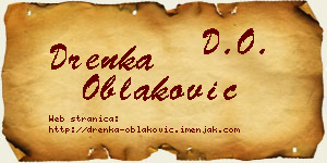 Drenka Oblaković vizit kartica